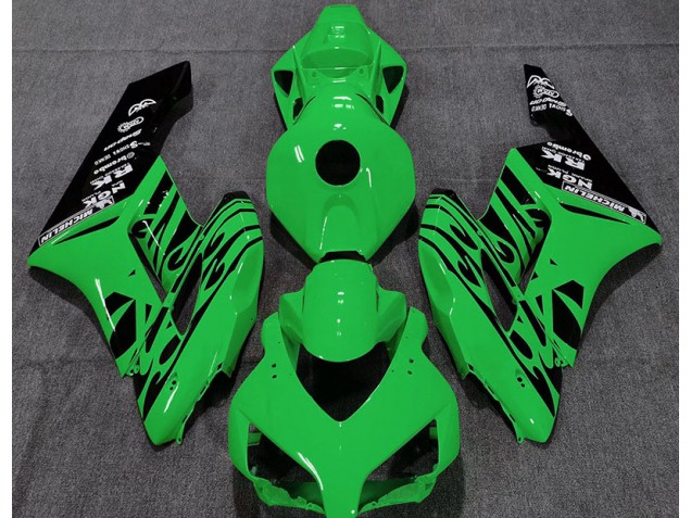 Vert Brillant Flamme 2004-2005 Honda CBR1000RR Carénage Moto Vert Brillant Flamme 2004-2005 Honda CBR1000RR Carénage Moto
